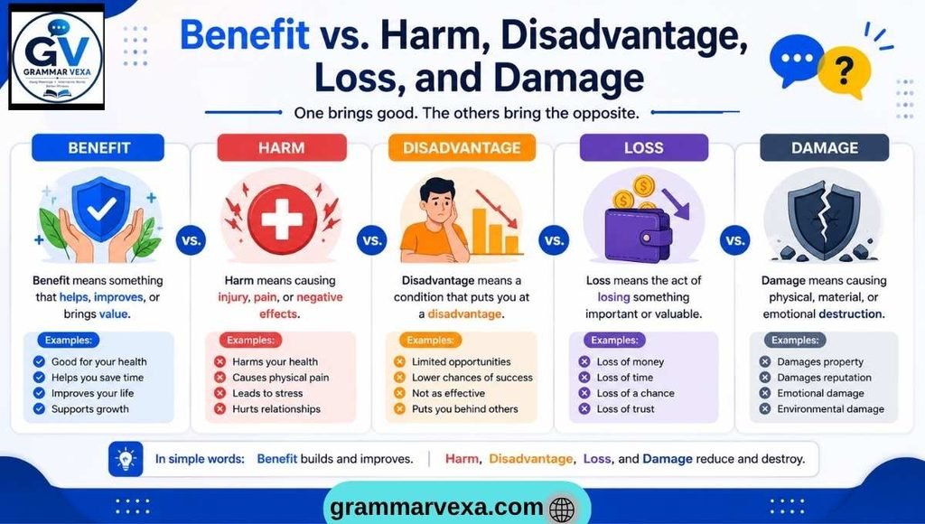 Benefit vs. Harm, Disadvantage, Loss, and Damage