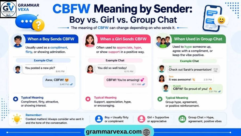 CBFW Meaning by Sender: Boy vs. Girl vs. Group Chat