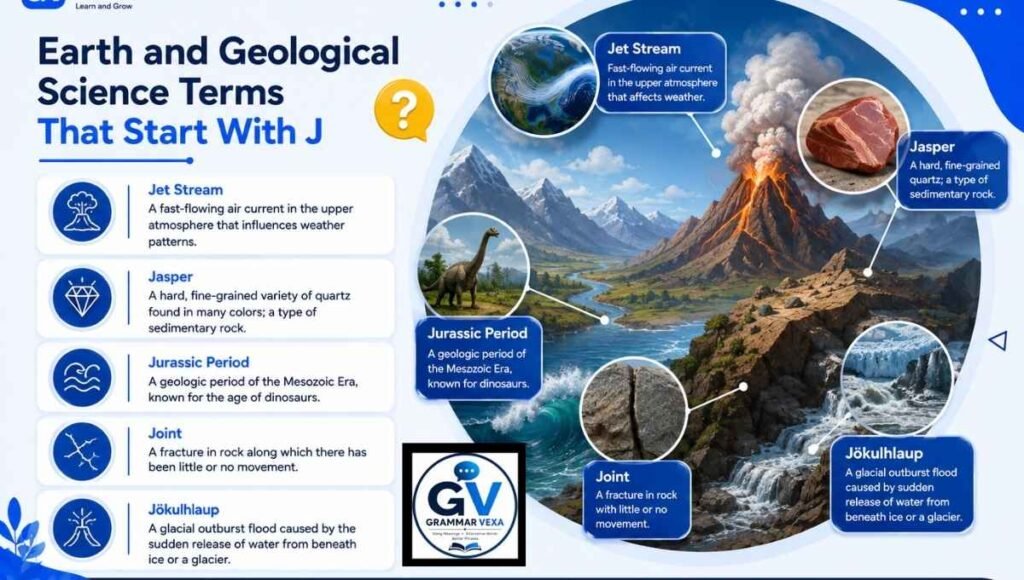 Earth and Geological Science Terms That Start With J
