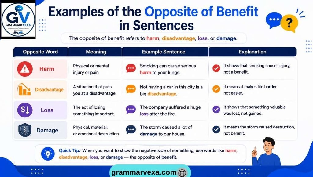 Examples of the Opposite of Benefit in Sentences