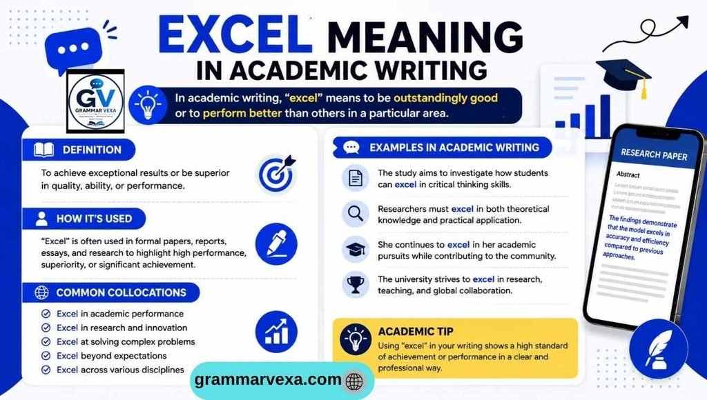 Excel Meaning in Academic Writing