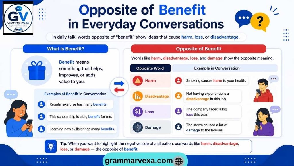 Opposite of Benefit in Everyday Conversations