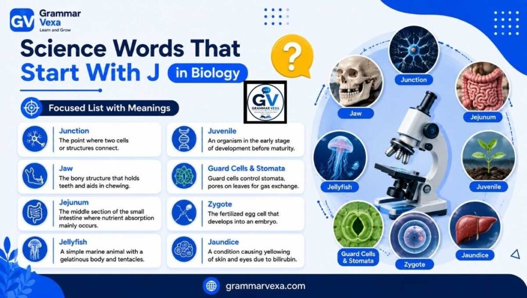 Science Words That Start With J in Biology (Focused List)