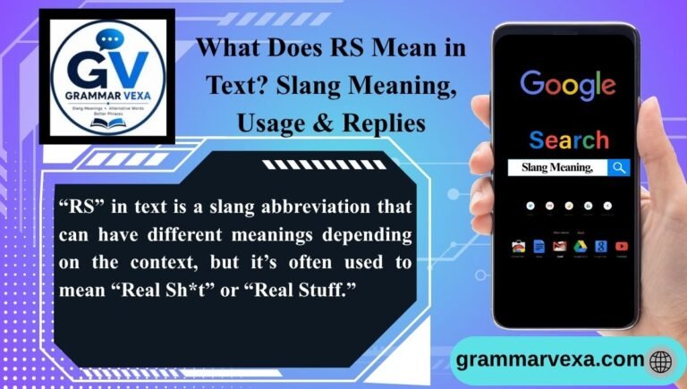 What Does RS Mean in Text? Slang Meaning, Usage & Replies