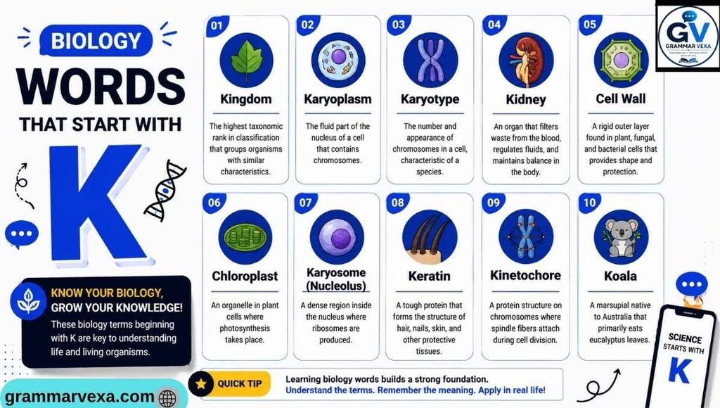 Biology Words That Start With K