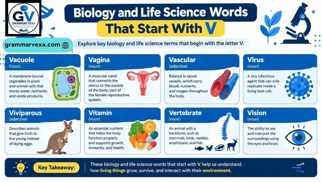 Biology and Life Science Words That Start With V