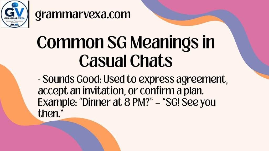 Common SG Meanings in Casual Chats
