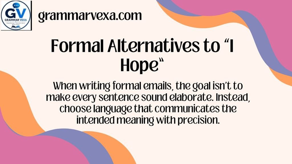 Formal Alternatives to “I Hope”