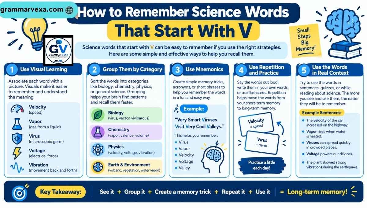 How to Remember Science Words That Start With V