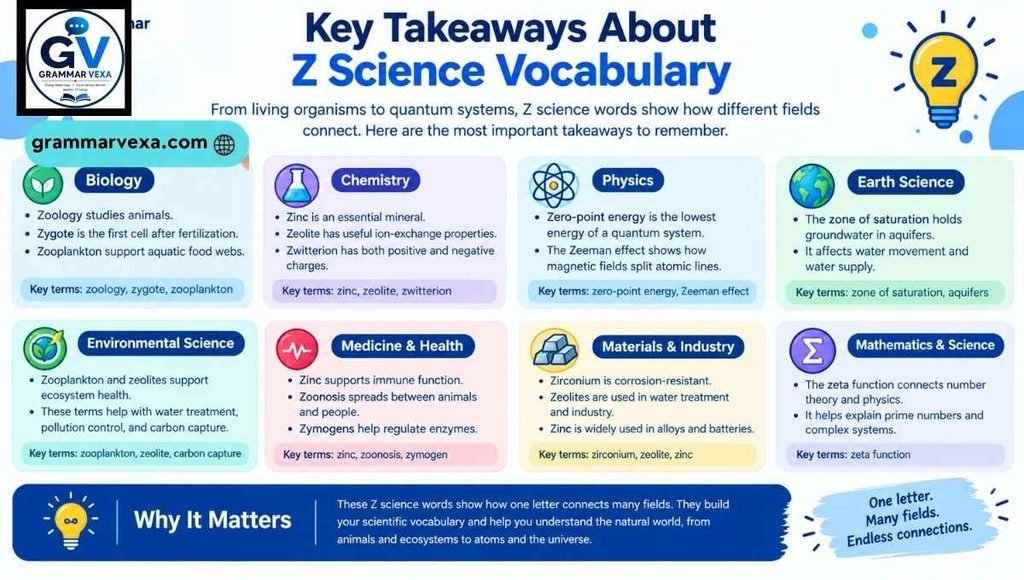 Key Takeaways About Z Science Vocabulary