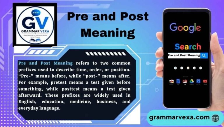 Pre and Post Meaning
