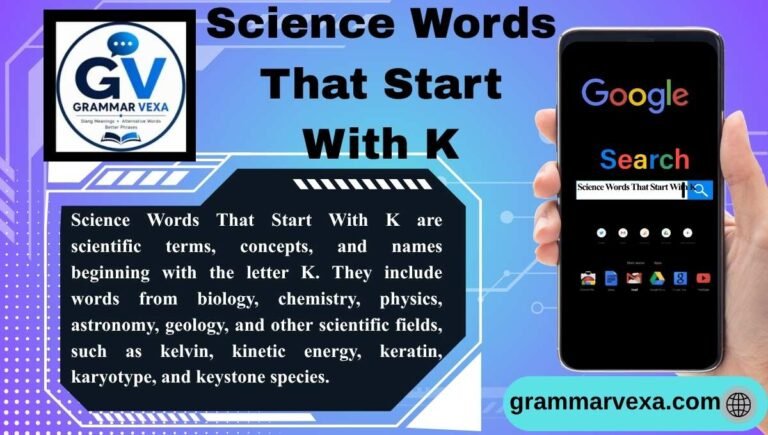 Science Words That Start With K