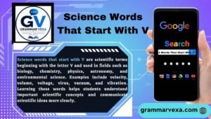 Science Words That Start With V